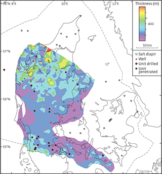 Isochore of seismic unit F3 (Tønder Formation).