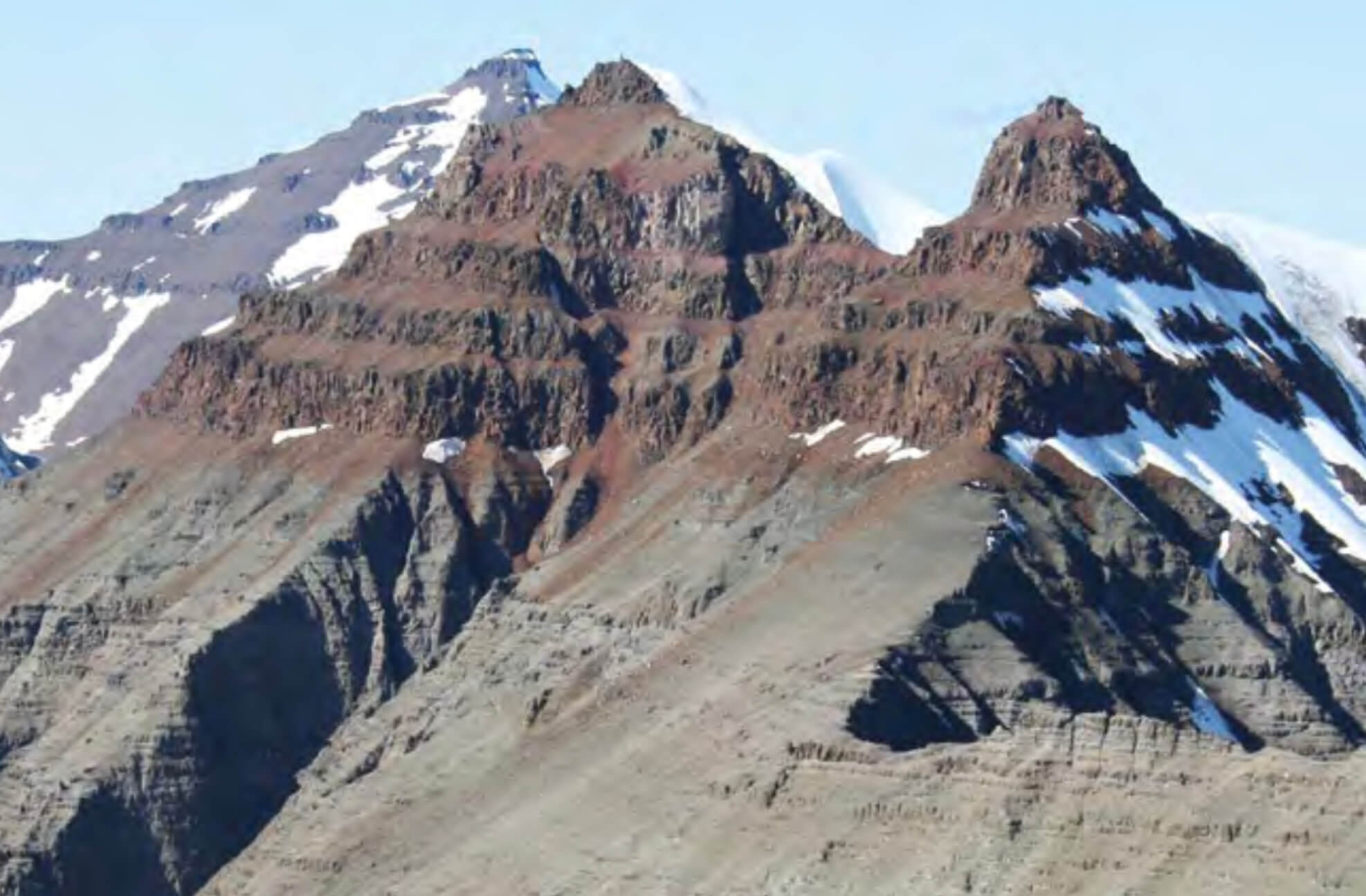 Mountains with ice and snow