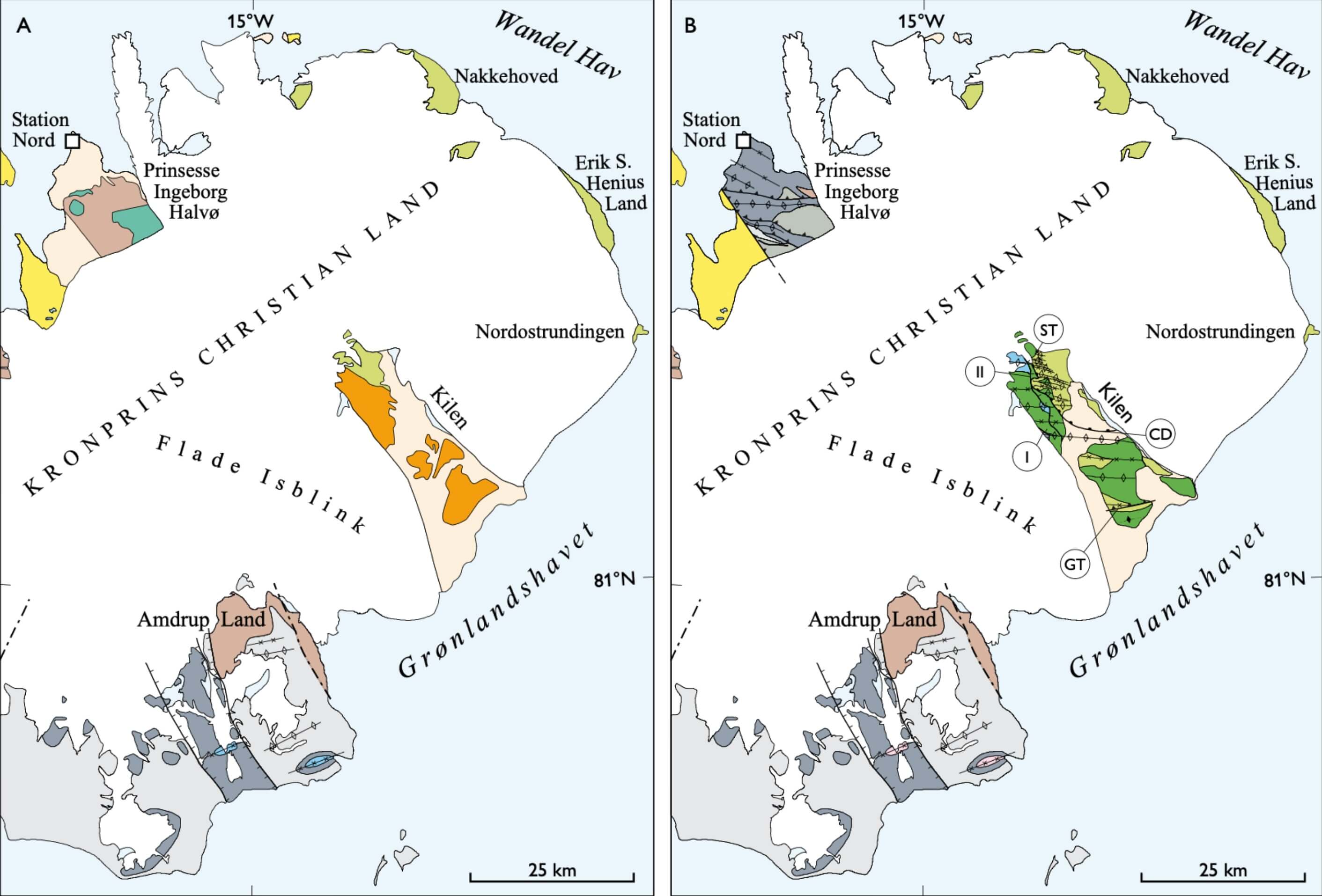 Geological map of Greenland