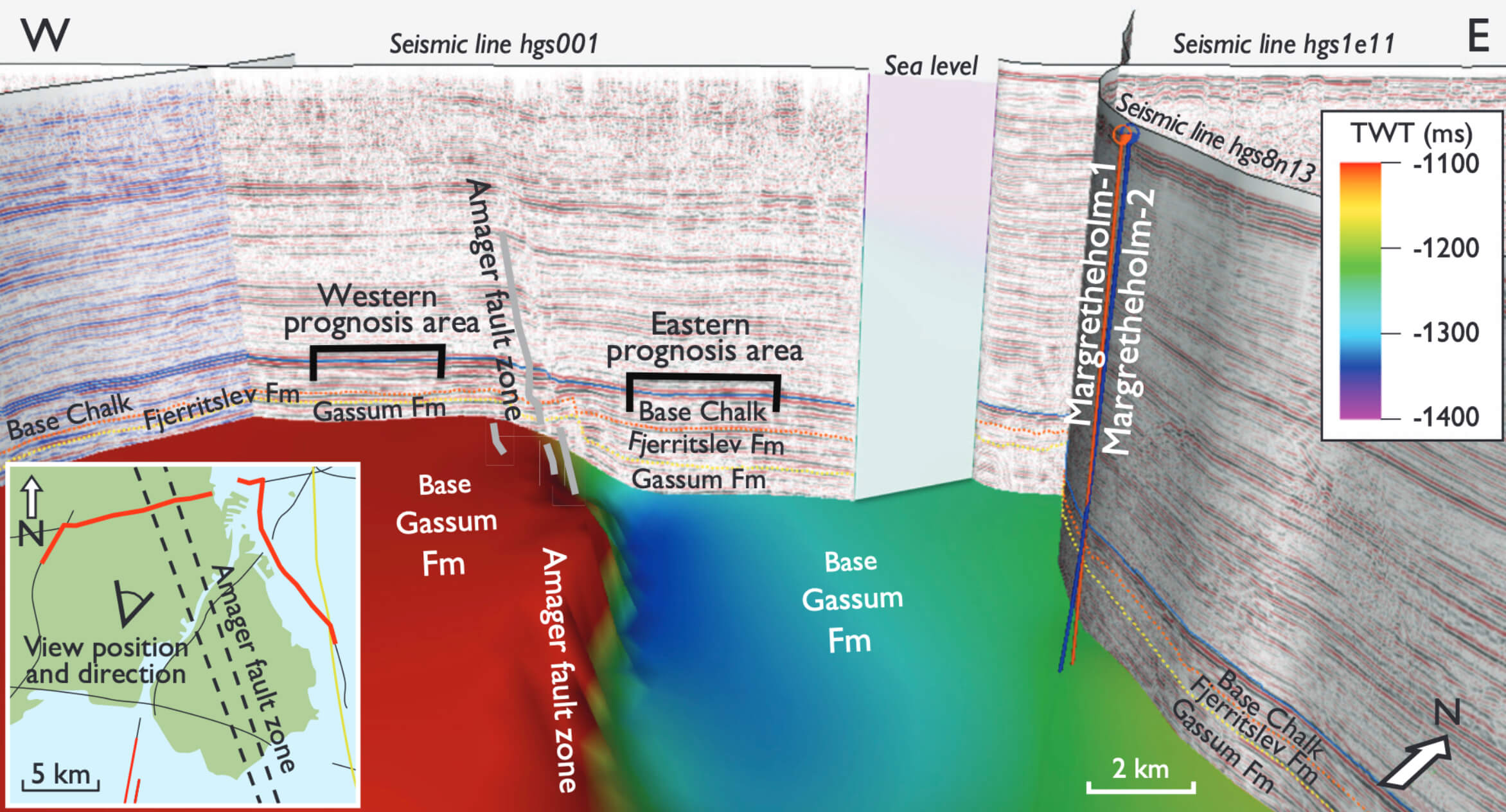 Map and 3D model of study area