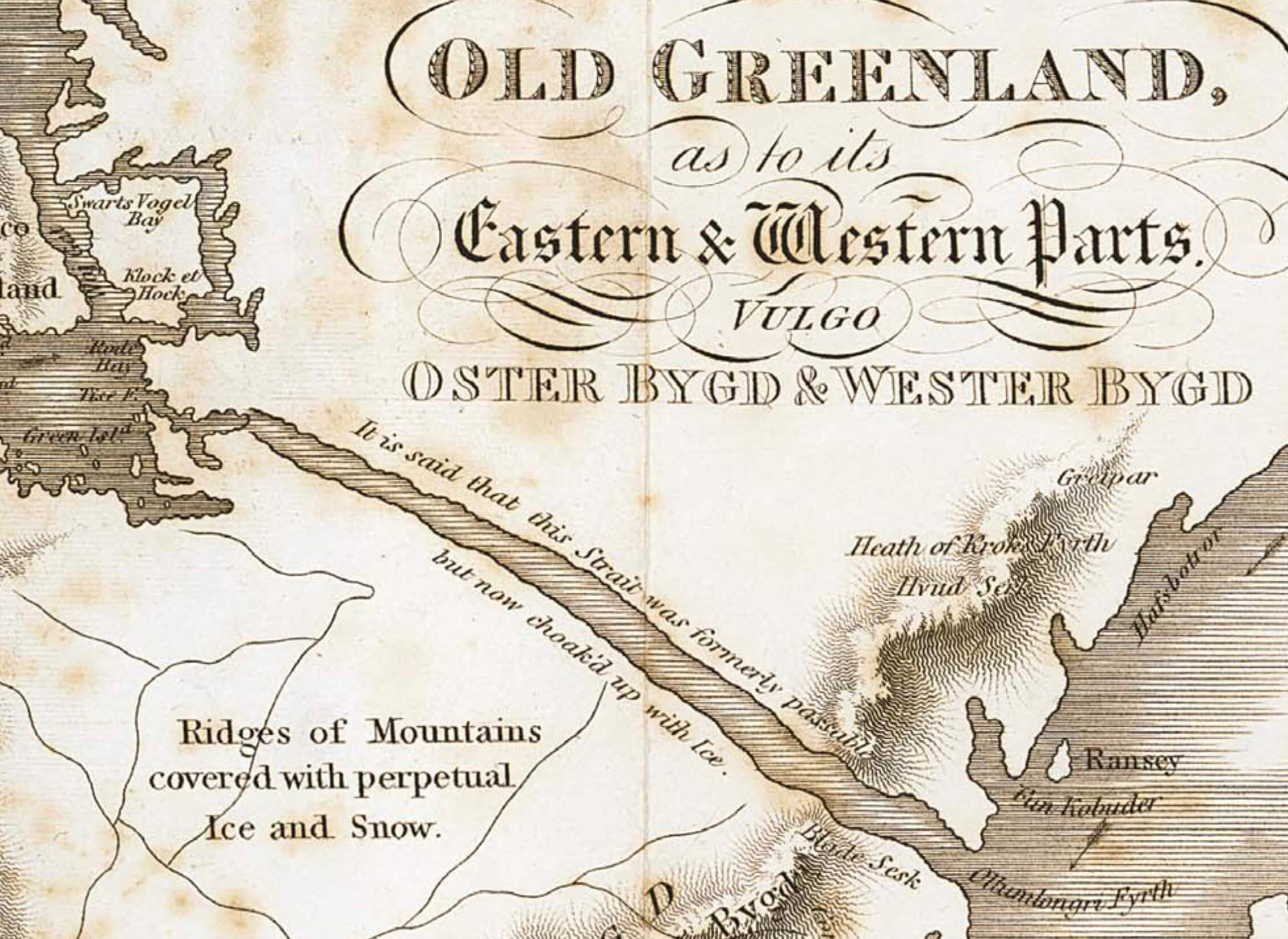 An old map of Greenland.