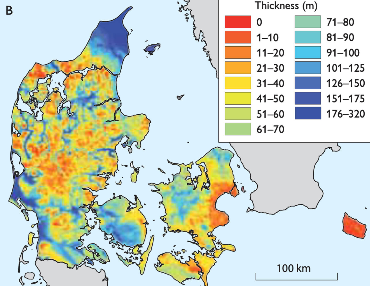 Map of Denmark.