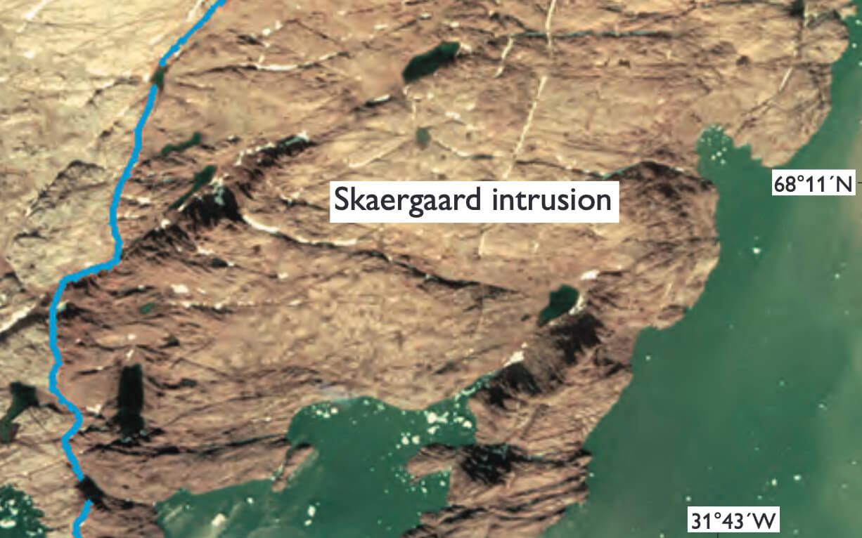 Satellite view of the study site.