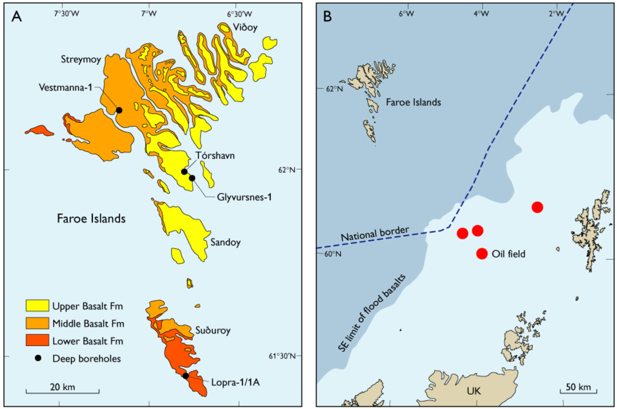 Two maps of the study areas.