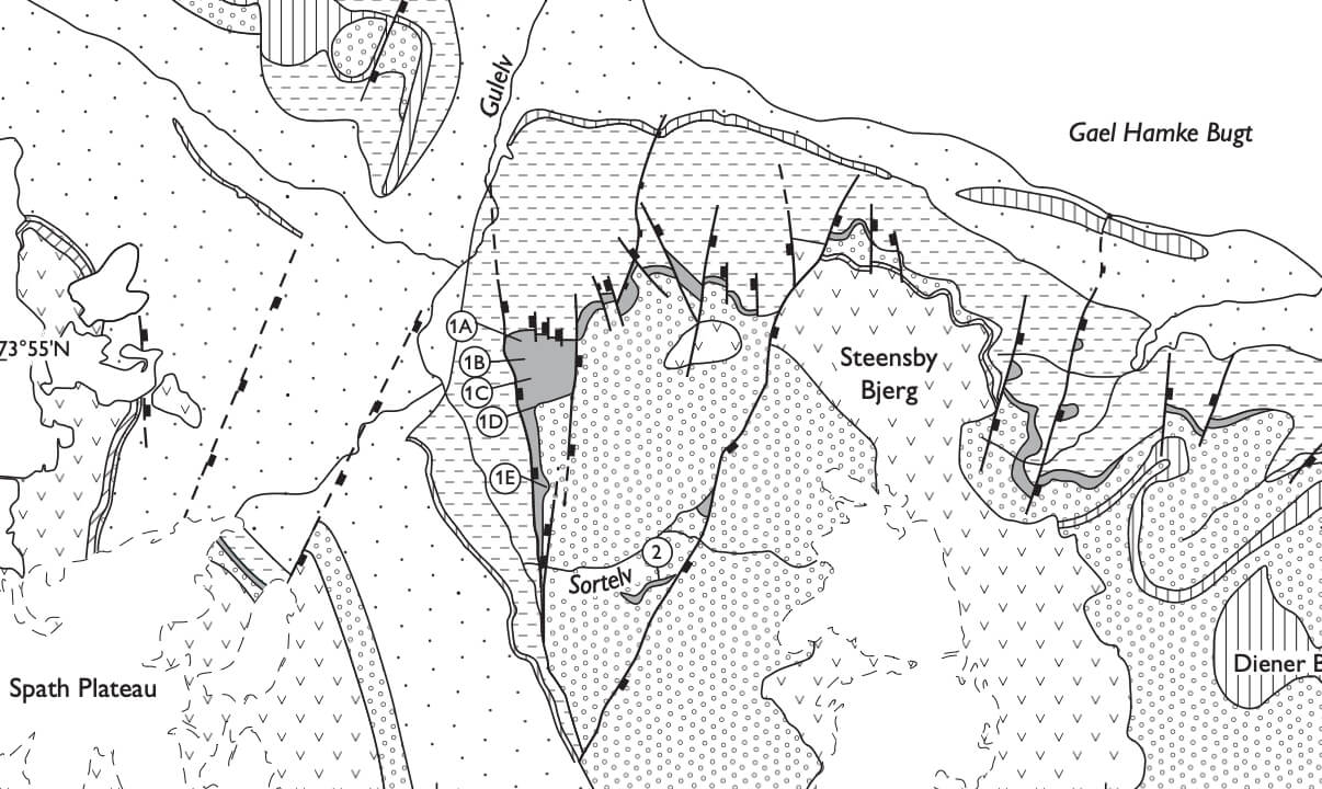 Geological map view of the study site.