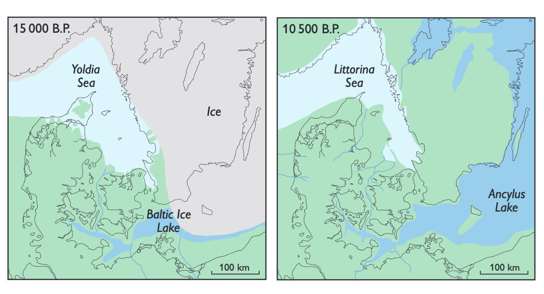 Two maps of the study site side by side.