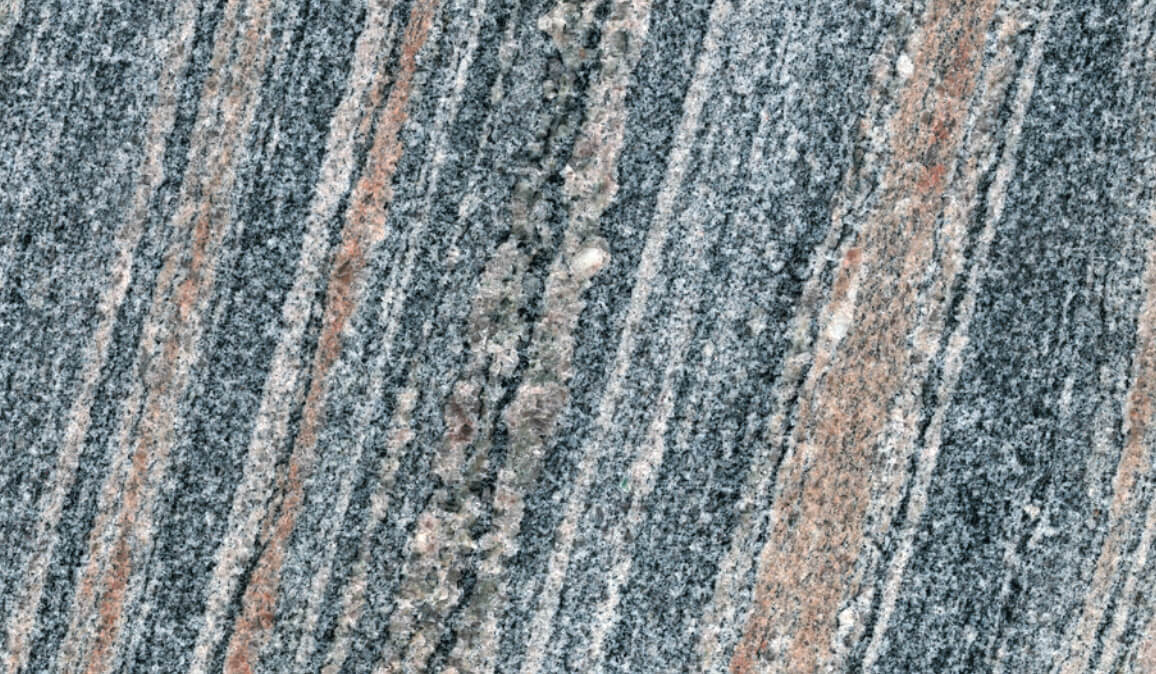 Close up view of banding in rock.