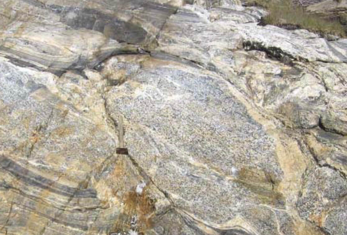 Close up of patterns in rock.