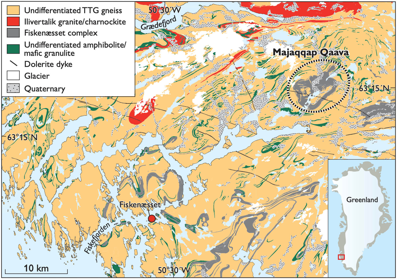 Geological map of study site