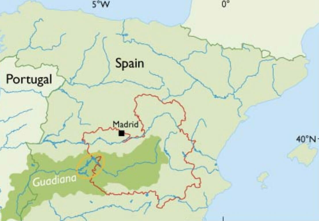 Map view of the study site location in Spain.