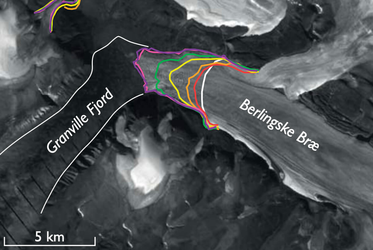 Satellite phot of glacier