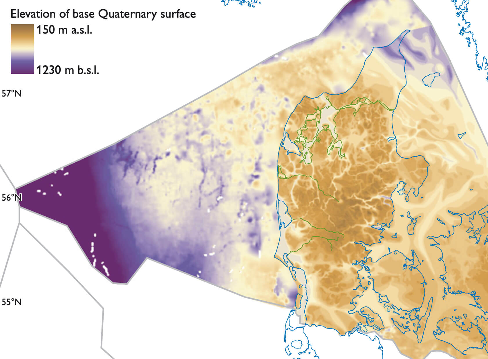 Map view of study site with elevation data.