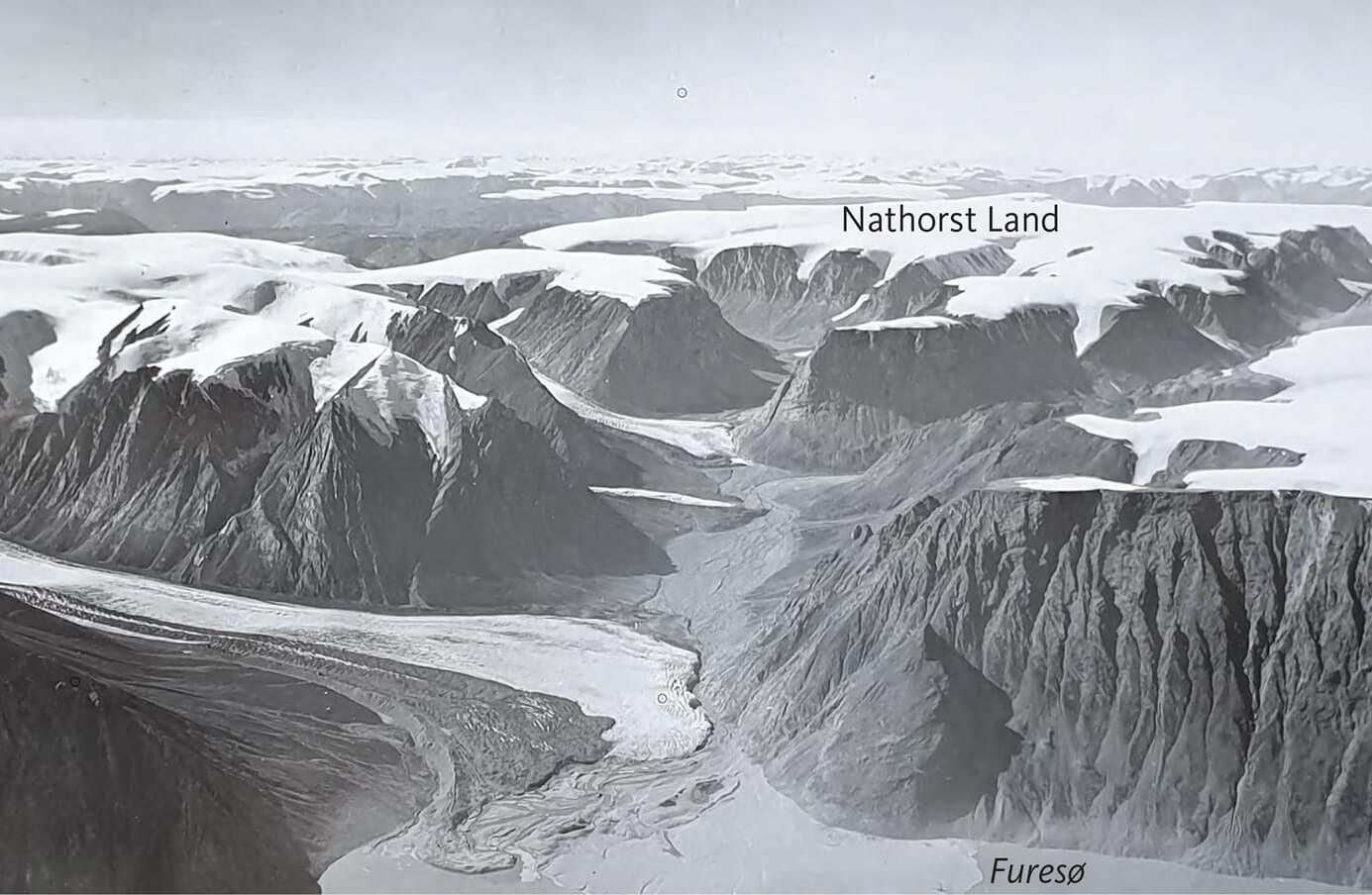 View of mountains in black and white