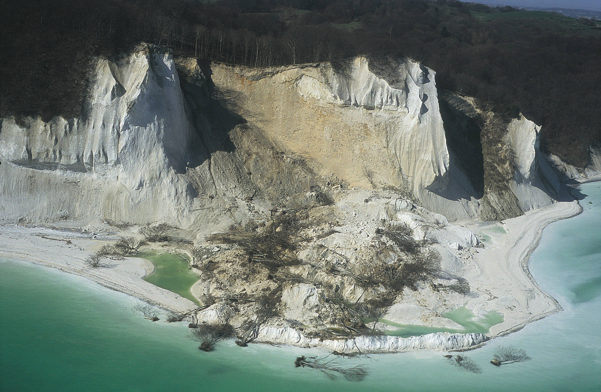 Photo of a landslide in Denmark