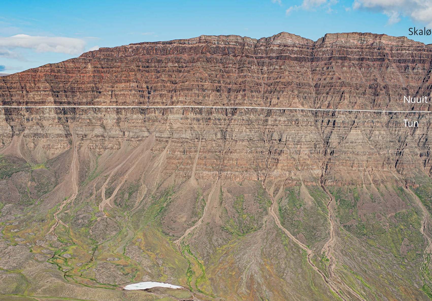 Photo of mountain showing rock formations