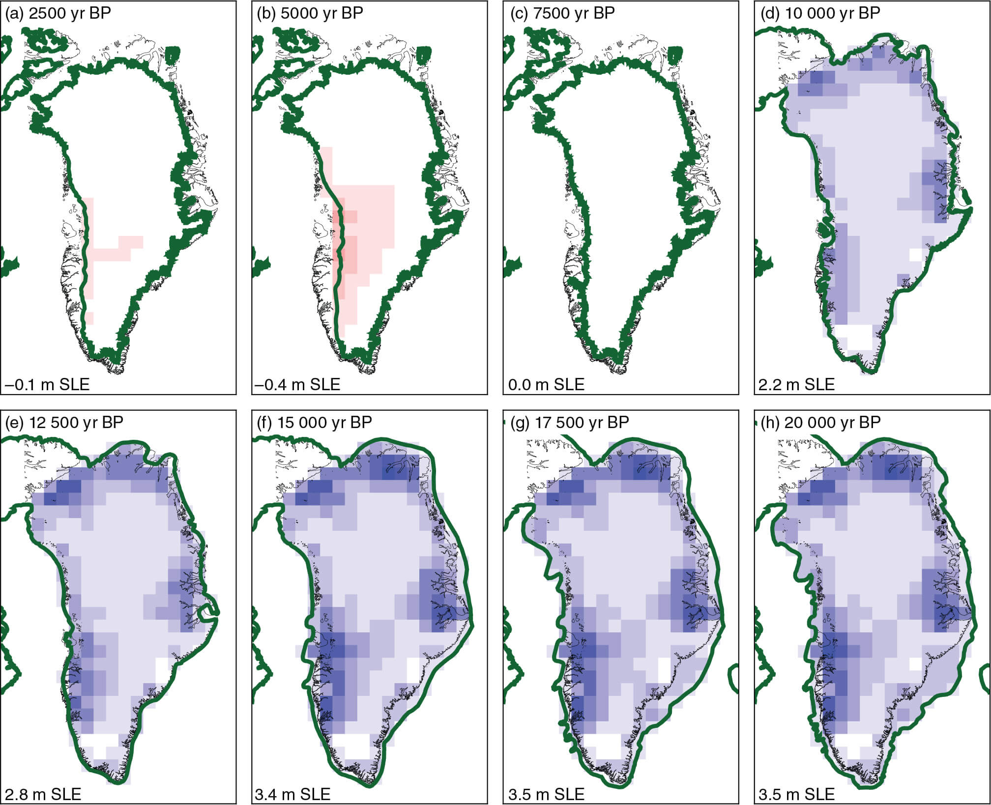 Maps of Greenland through time